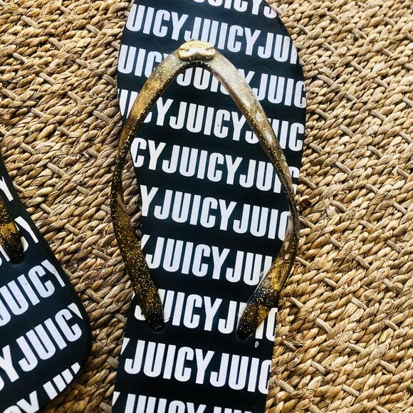 Juicy Couture Flip Flops size 7/8 - Picture 2 of 5